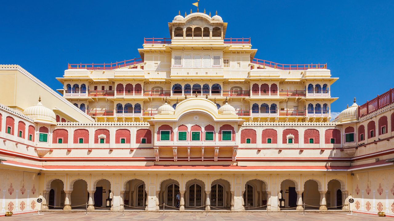 City Palace Jaipur architectural view - Heritage sightseeing with Indian Jeep Safari
